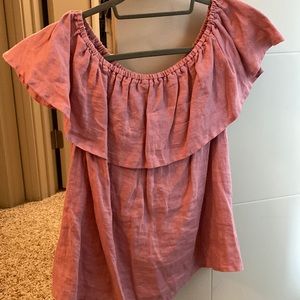 Pink off the shoulder top. Large